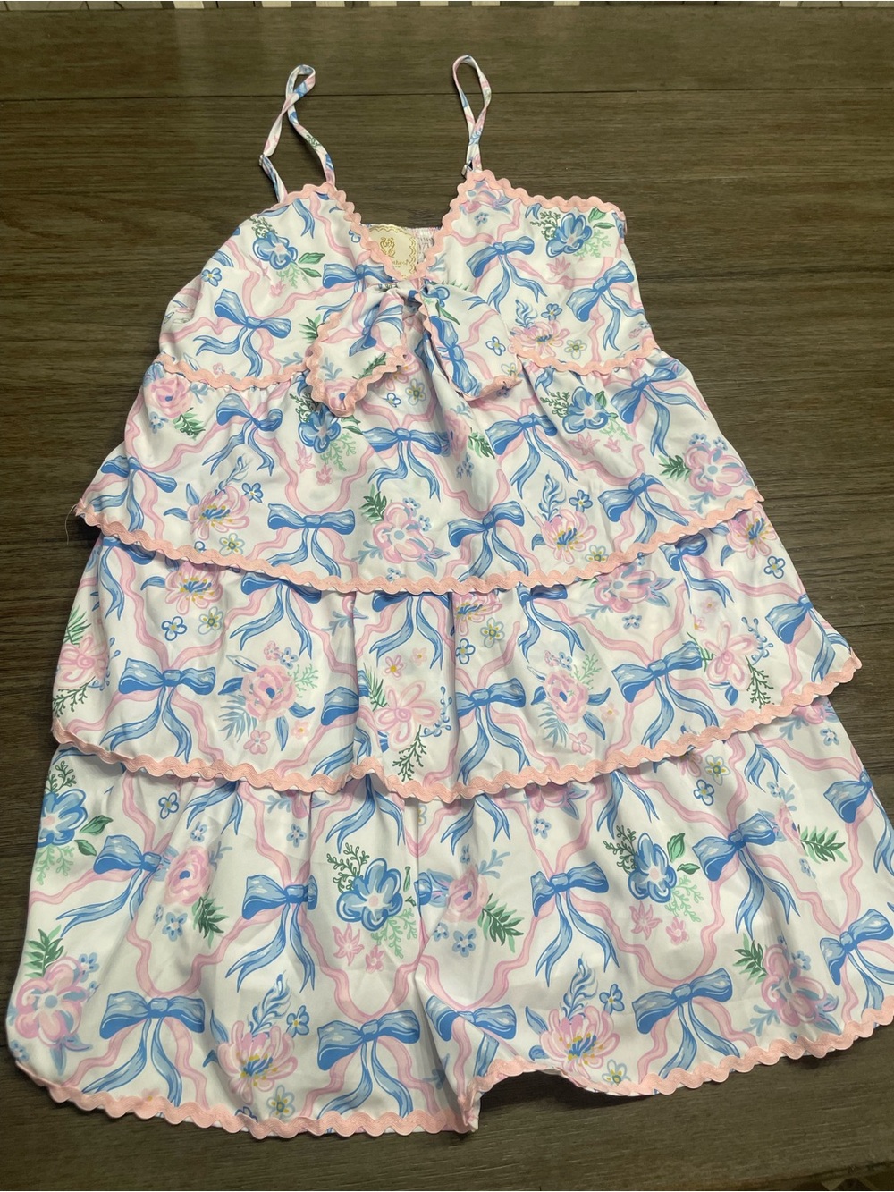 Simply Southern Pastel Floral Spaghetti-Strap Dress in Pink & Blue